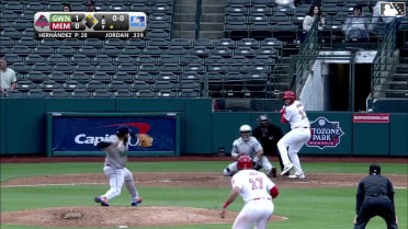 Daysbel Hernández In play, run(s) to Blaze Jordan