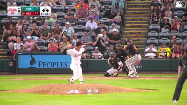 Brandon Butterworth homers (9) on a line drive to left center field. Victor Figueroa scores. Aron Estrada scores.