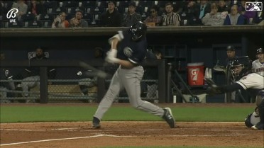 Kyle Manzardo hits a two-run homer to right-center