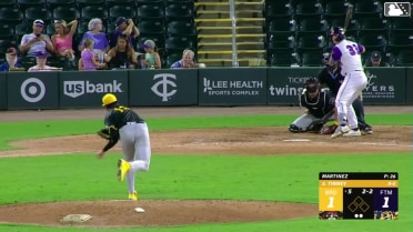 Carson Tinney homers (7) on a fly ball to left field.
