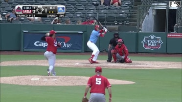 Nathan Church homers (1) on a fly ball to left center field.