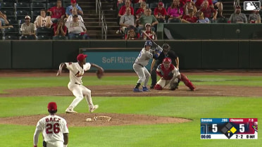 Charles Davalan homers (1) on a fly ball to right center field. Jake Gelof scores.