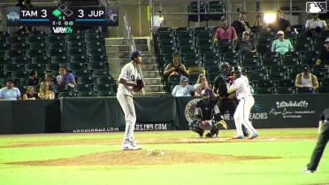 Echedry Vargas homers (24) on a fly ball to left center field. Carlos Sanchez scores.
