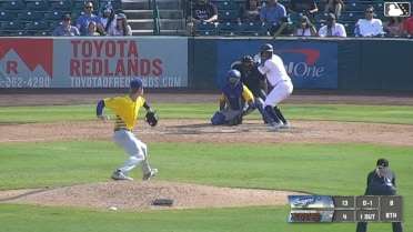 George Feliz singles on a sharp line drive to center fielder Landyn Vidourek. Estevan Moreno scores.