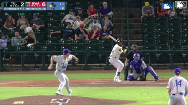 Alberto Rodriguez out on a sacrifice fly to right fielder Chris Newell. Rudy Martin Jr. scores.