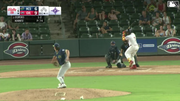 Yoeilin Cespedes homers (17) on a fly ball to left field.