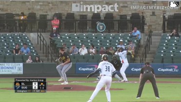 Sam Aldegheri In play, run(s) to Shay Whitcomb