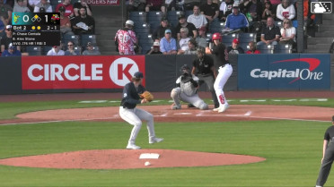 Alex Stone reaches on a fielding error by shortstop Felnin Celesten. Edward Duran scores.