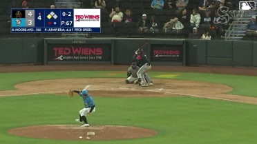 Christian Moore homers (2) on a fly ball to right center field. Chris Taylor scores.