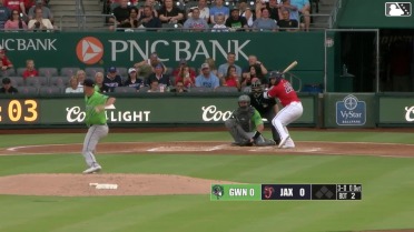 Agustín Ramírez homers (5) on a fly ball to left center field.