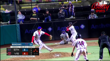 Carlos Virahonda singles on a line drive to center fielder Breyson Guedez. Eliesbert Alejos scores. JD Dix to 3rd. Kayson Cunningham to 2nd.