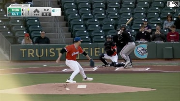 Jud Fabian strikes out swinging.