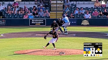 Jean Joseph singles on a pop up to first baseman Spencer Horwitz. Juan Sanchez scores.
