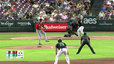 Alfredo Alcantara singles on a line drive to left fielder Charles Davalan. John Michael Faile scores.