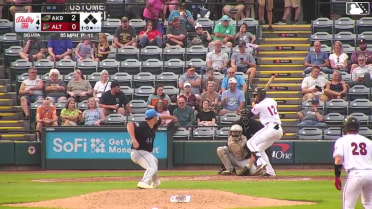 Javier Rivas out on a sacrifice fly to left fielder Aaron Walton. Titus Dumitru scores.