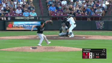 Daniel Dickinson homers (6) on a fly ball to center field.