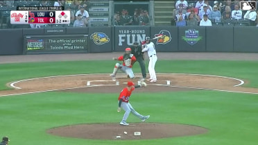 Andrew Navigato singles on a line drive to right fielder Will Benson. Brett Callahan scores.