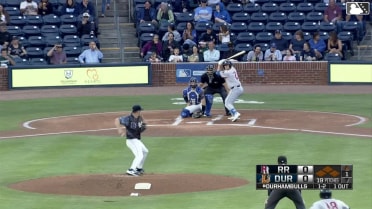 Jonah Bride out on a sacrifice fly to right fielder Brock Jones. Cameron Cauley scores. Trevor Hauver to 3rd.