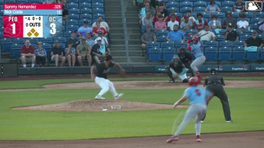 Sammy Hernandez grounds into a double play, shortstop Tyriq Kemp to second baseman Angel Acosta to first baseman Jose Cerice. Jack Gurevitch scores. Michael Dattalo to 3rd. José Suárez out at 2nd. Sammy Hernandez out at 1st.
