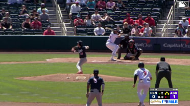 Drew Avans grounds into a double play, shortstop Anderdson Rojas to second baseman Tommy Troy to first baseman LuJames Groover. Chad Stevens out at 2nd. Drew Avans out at 1st.