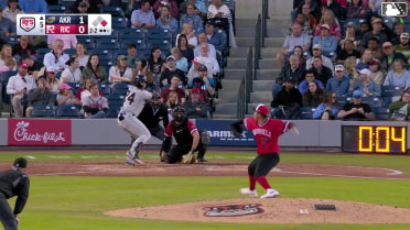 Ralphy Velazquez doubles (6) on a line drive to right fielder Jack Payton. Nick Mitchell scores.