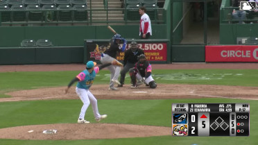 Derlin Figueroa homers (6) on a fly ball to center field.