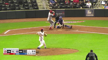 Cam Collier grounds into a double play, second baseman Ed Howard to shortstop Karson Simas to first baseman Haydn McGeary. Leo Balcazar scores. Zavier Warren out at 2nd. Cam Collier out at 1st.