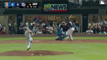 René Pinto homers (1) on a fly ball to right field. Robert Moore scores.