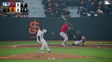 Ethan Holliday homers (6) on a fly ball to left field.