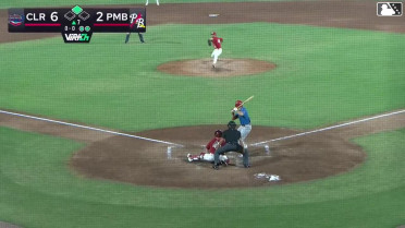 Will Vierling doubles (2) on a line drive to right fielder Luis Pino. Nolan Beltran scores.