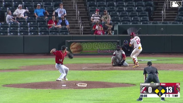 Jesús Báez homers (24) on a fly ball to left field. Tai Peete scores. Rainiel Rodriguez scores.