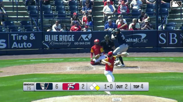 Tyler Hardman homers (8) on a line drive to left center field. Marco Luciano scores.