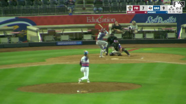 Orlando Martinez homers (2) on a fly ball to right center field.