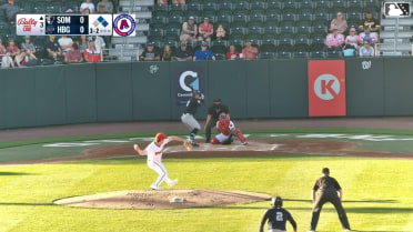 Jackson Castillo doubles (8) on a line drive to right fielder Leandro Pineda. Kevin Verde scores. Owen Cobb to 3rd.