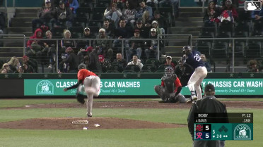 Brennen Davis homers (1) on a fly ball to left field.