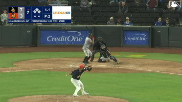 Jeimer Candelario homers (1) on a fly ball to right center field.