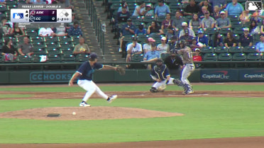 Josh Hood homers (5) on a line drive to left center field. J.T. Arruda scores.