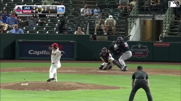 Agustín Ramírez singles on a soft ground ball to catcher Leo Bernal. Deyvison De Los Santos scores. Jacob Berry to 2nd.