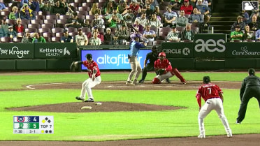 Kade Snell out on a sacrifice fly to left fielder Kien Vu. Kane Kepley scores.