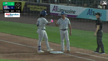 Adael Amador lines his first Double-A hit