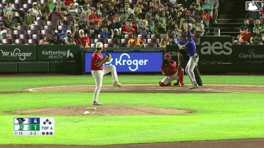 Austin Charles homers (4) on a fly ball to center field.