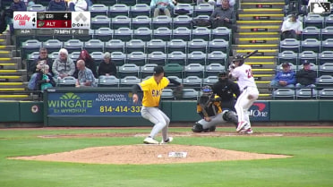 Derek Berg homers (4) on a fly ball to left center field.