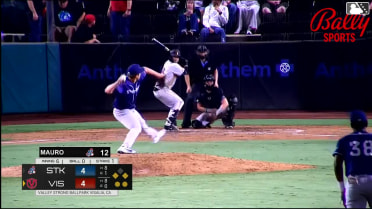 Brayden Dowd singles on a line drive to center fielder Drew Burress. Jake Duer scores. Carson Kerce to 2nd.