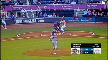 Damon Keith homers (8) on a fly ball to center field. Braylon Payne scores.