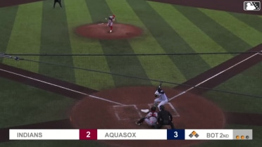 Felnin Celesten singles on a ground ball to right fielder Robert Calaz. Jonny Farmelo scores.