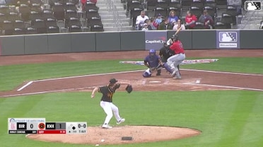 Jacob Burke triples (2) on a line drive to center fielder Carter Trice. Samuel Zavala scores.