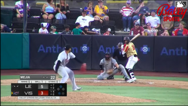 Enyervert Perez homers (5) on a fly ball to left field. JD Dix scores.