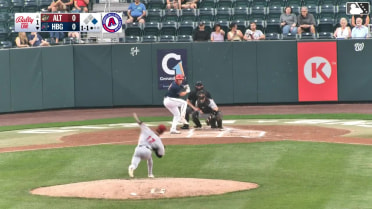 Branden Boissiere doubles (19) on a sharp line drive to center fielder Lonnie White Jr. Nick Mitchell scores.