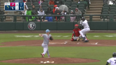 Marco Luciano grounds into a double play, shortstop Bryan Rincon to second baseman Aroon Escobar to first baseman Alex Binelas. Garrett Martin out at 2nd. Marco Luciano out at 1st.