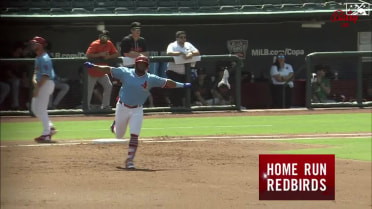 Moises Gomez rockets 24th home run to left field